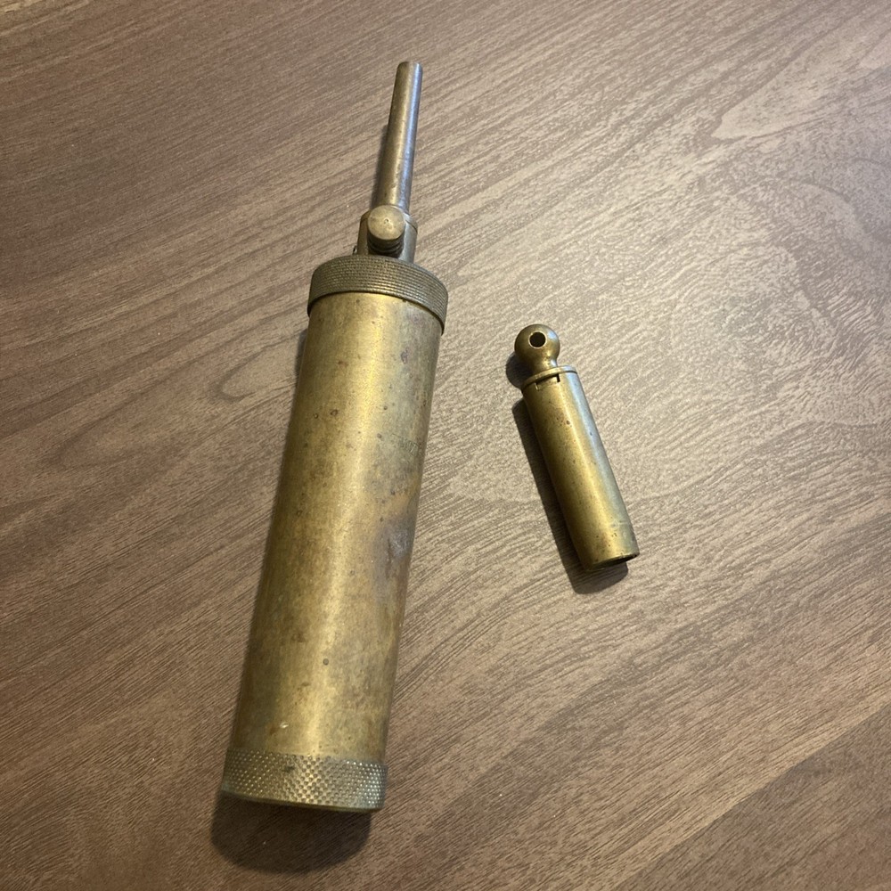 Vintage Brass Muzzleloader Supplies Loader Measure Black Powder