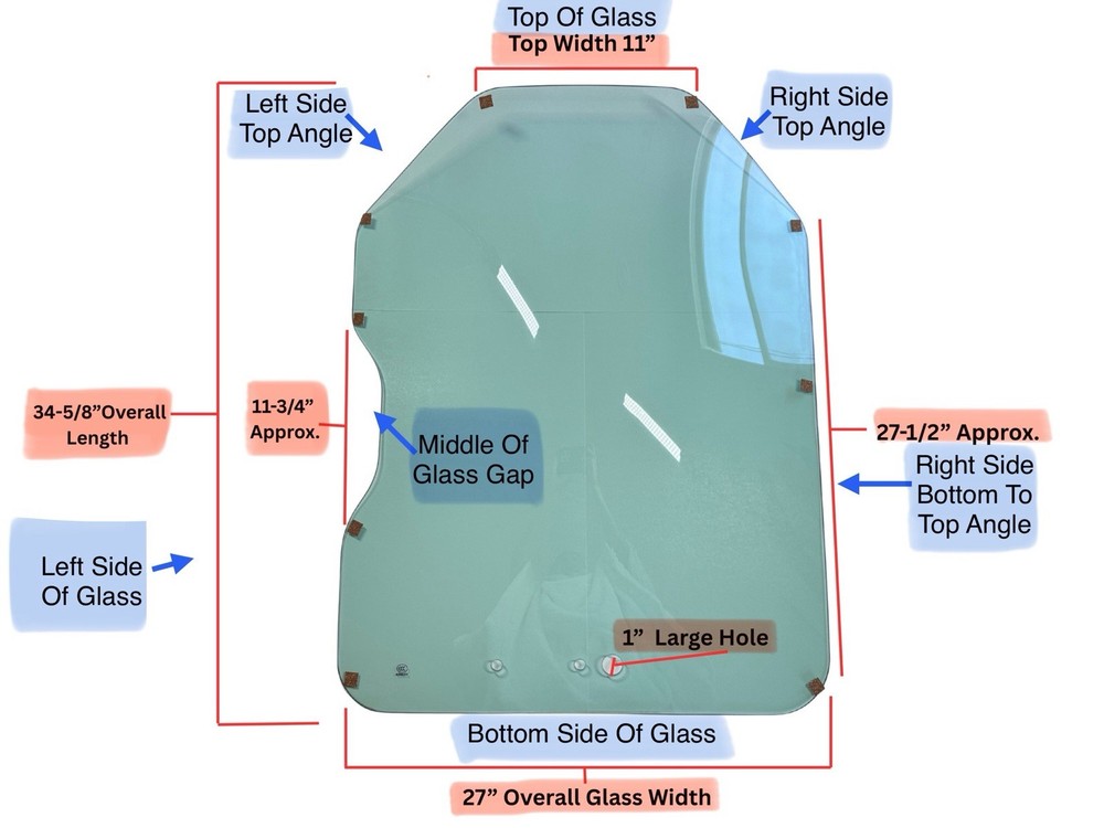 Front Cab Curved Door Glass Replacement For Bobcat Skid Steer Loader PLEASE READ