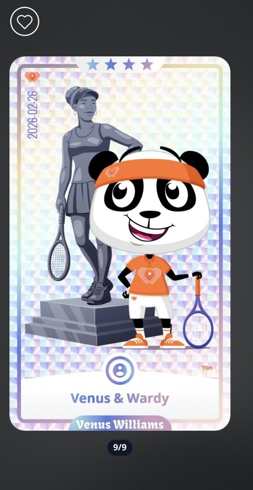 WeWard Venus Williams card #9 - Venus & Wardy