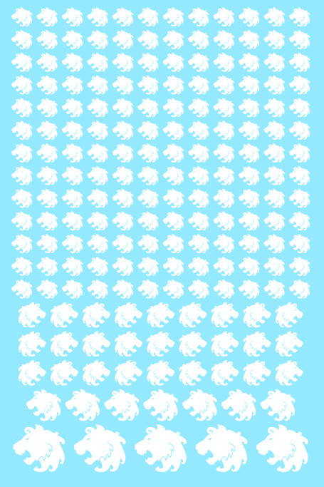 A6 - White Lion Heads Transfer Sheet