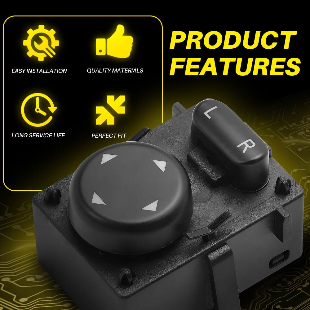 Left Driver Power Mirror Switch Control Fits for 2008-2017 Freightliner Cascadia