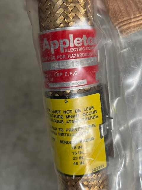 APPLETON / EMERSON EXLK136 1/2" X 36" EXPLOSION PROOF FLEXIBLE COUPLING NEW