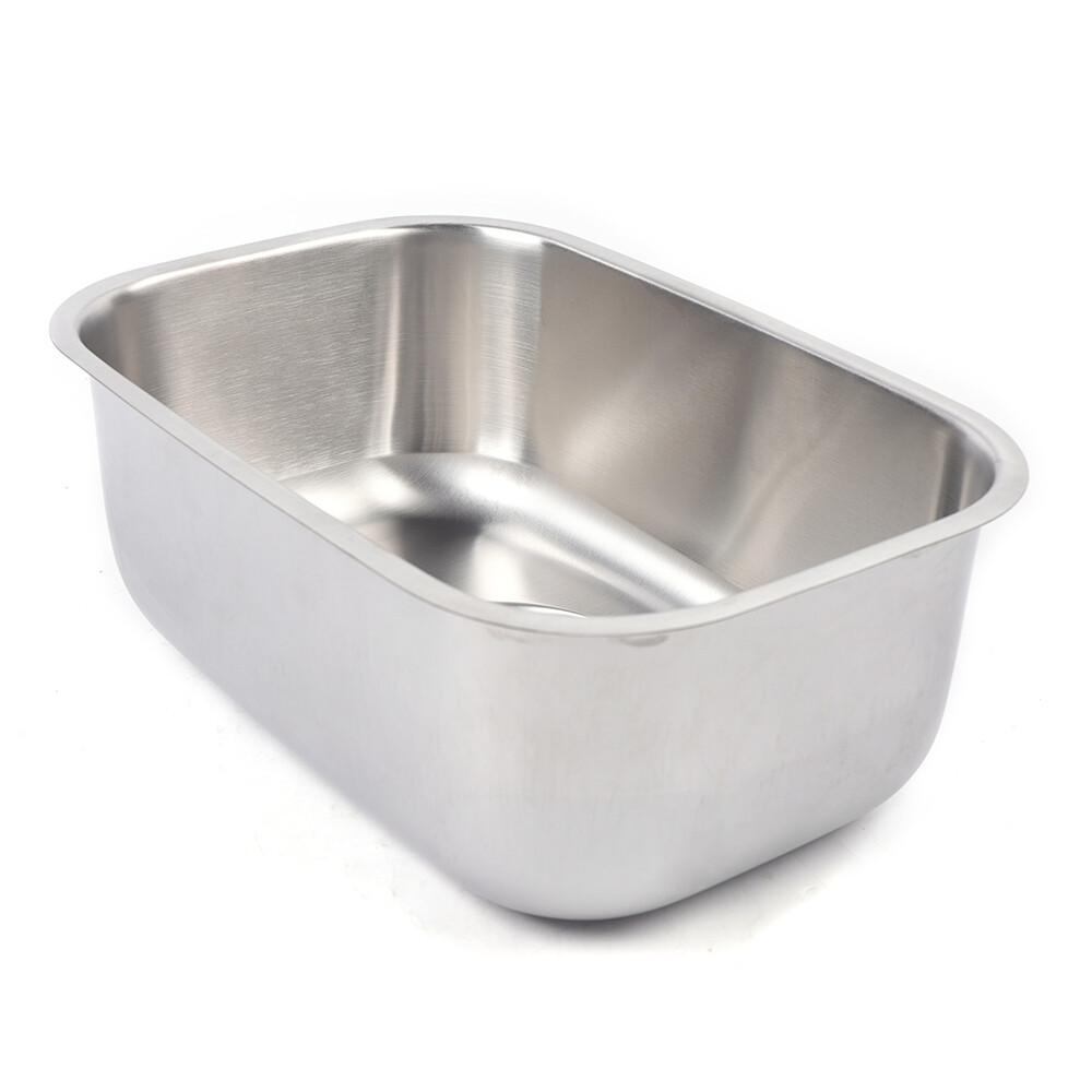 RV Camper Caravan Kitchen Basin Sink Stainless Steel Rectangular Basin Silver