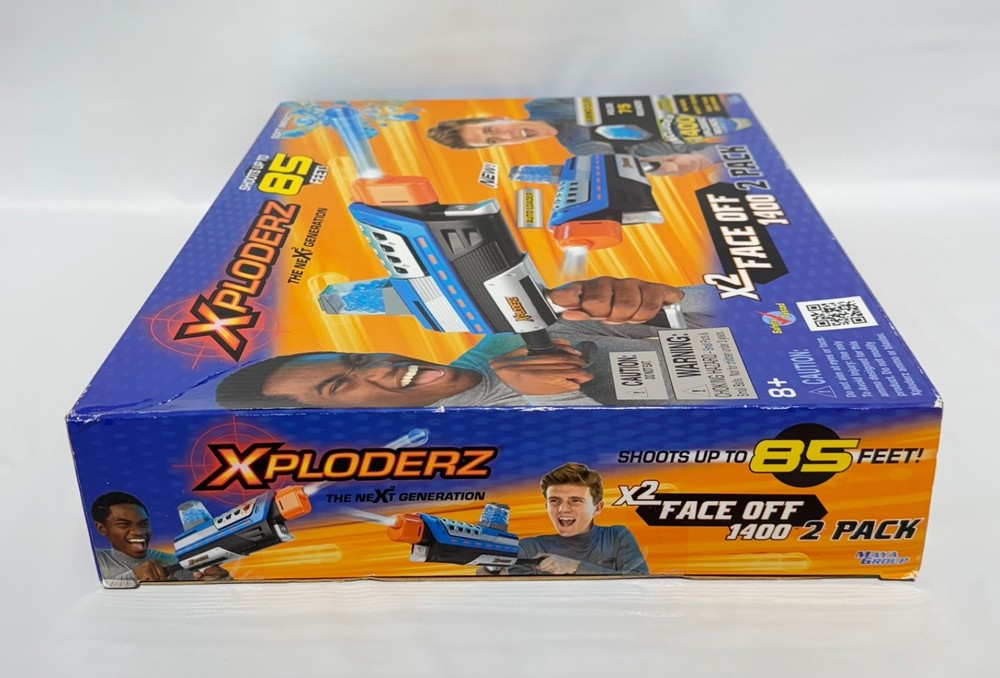 Xploderz X2 Invader Blasters Face Off 1400 2 Pack with 1400 Rounds Sealed