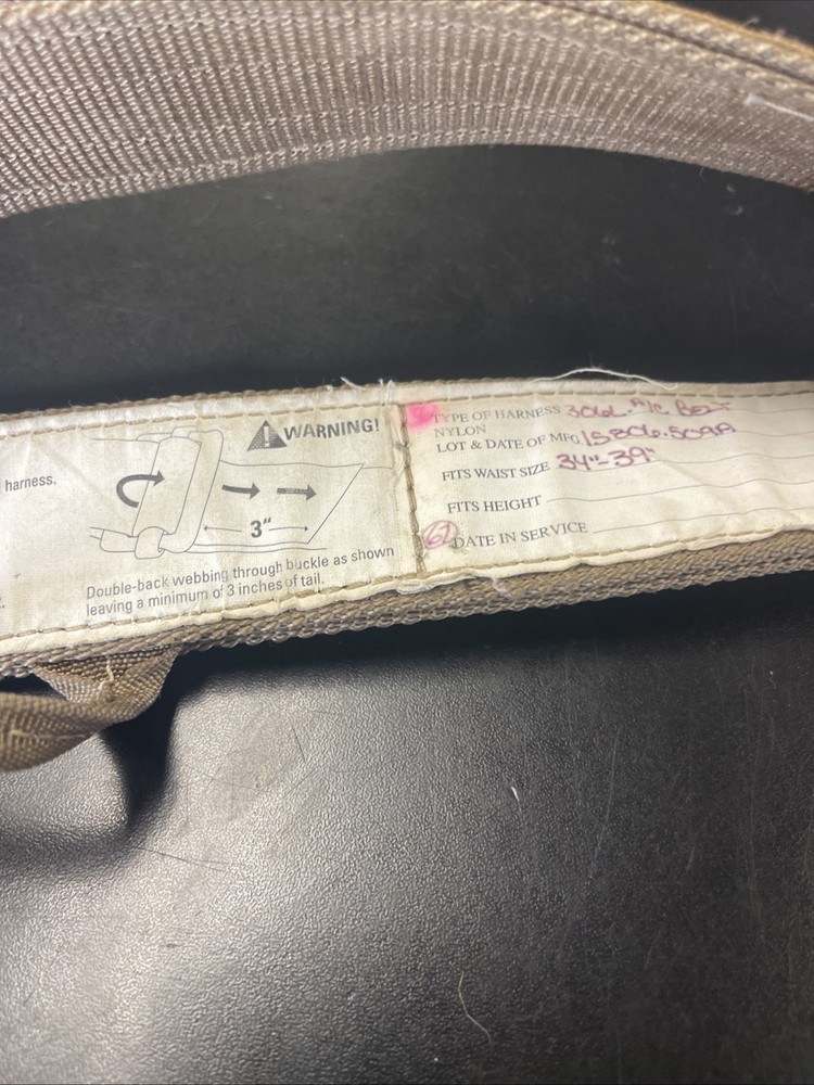 Yates Assault Climbing Belt MEDIUM Tactical Military