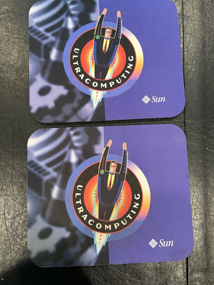 Vintage Sun Microsystems Ultra Computing Rocket Man Mouse Pad 9”x8”