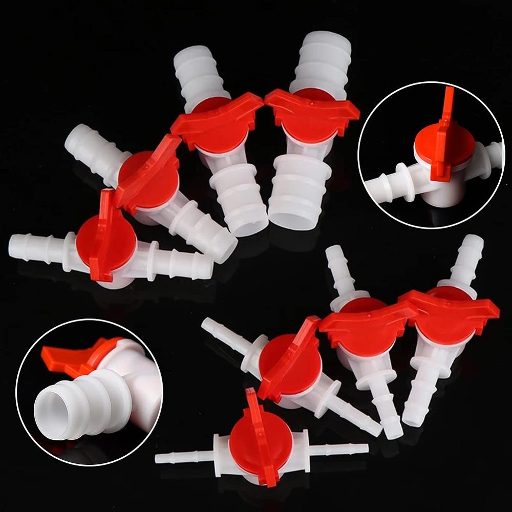 ANPTGHT 1/4“ Hose Barbed Ball Valve Drip Irrigation 1/4 Inch, 5pcs