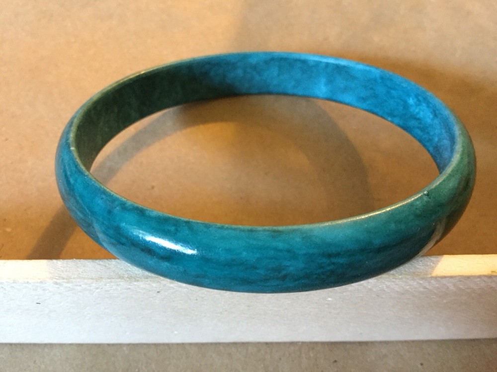 Vintage Dark Green Unbranded Plastic Bangle Bracelet