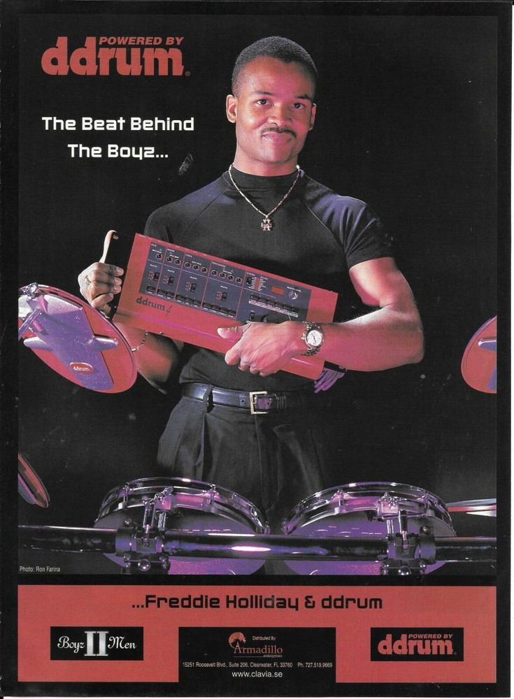 DDRUM - FREDDIE HOLLIDAY - 2000 Print Advertisement