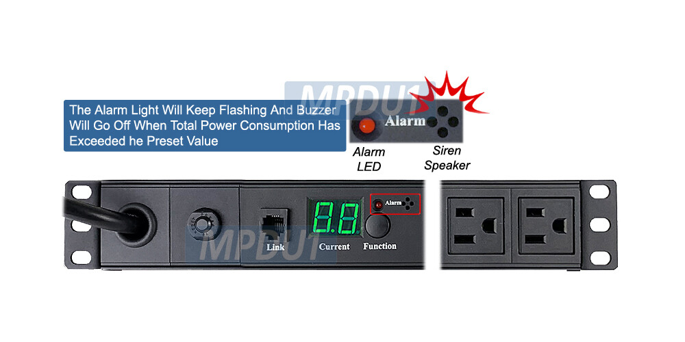 Premium Metered PDU With Current Meter LED Panel For Power Reading