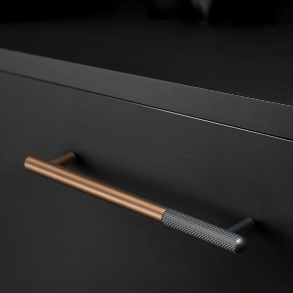Black&Dark Gray Drawer Handle Pull Antique Coffee Kitchen Cabinet Pulls Handles