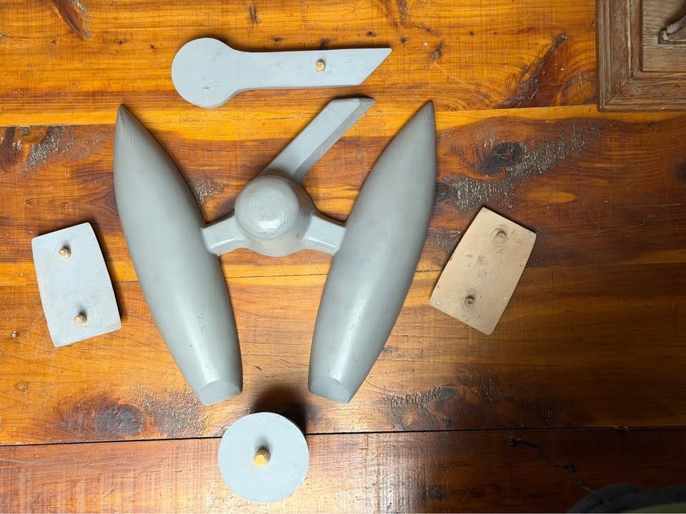 12" Master Sand-Casting 3D Pattern for making brass sailboat castings. Handmade