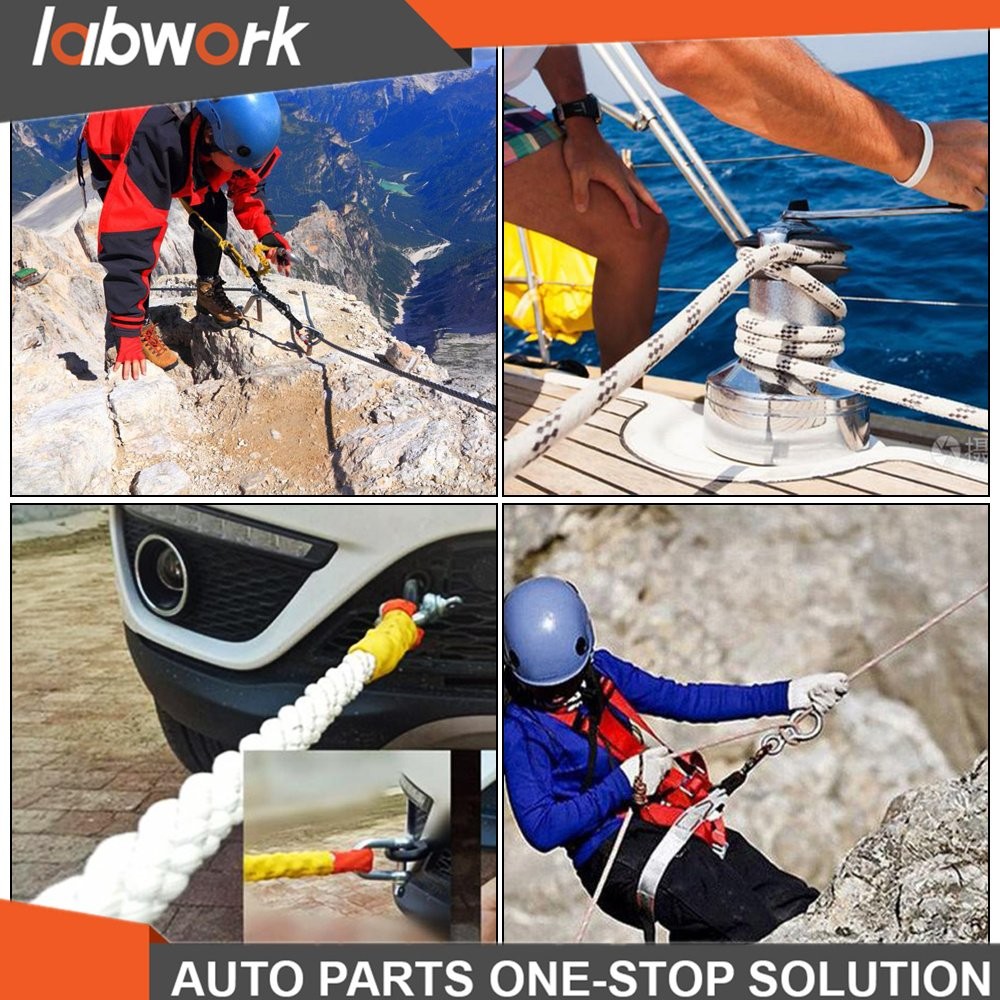 Labwork Pulling Rigging Line 5/8"×150' Double Braid Polyester Arborist Bull Rope