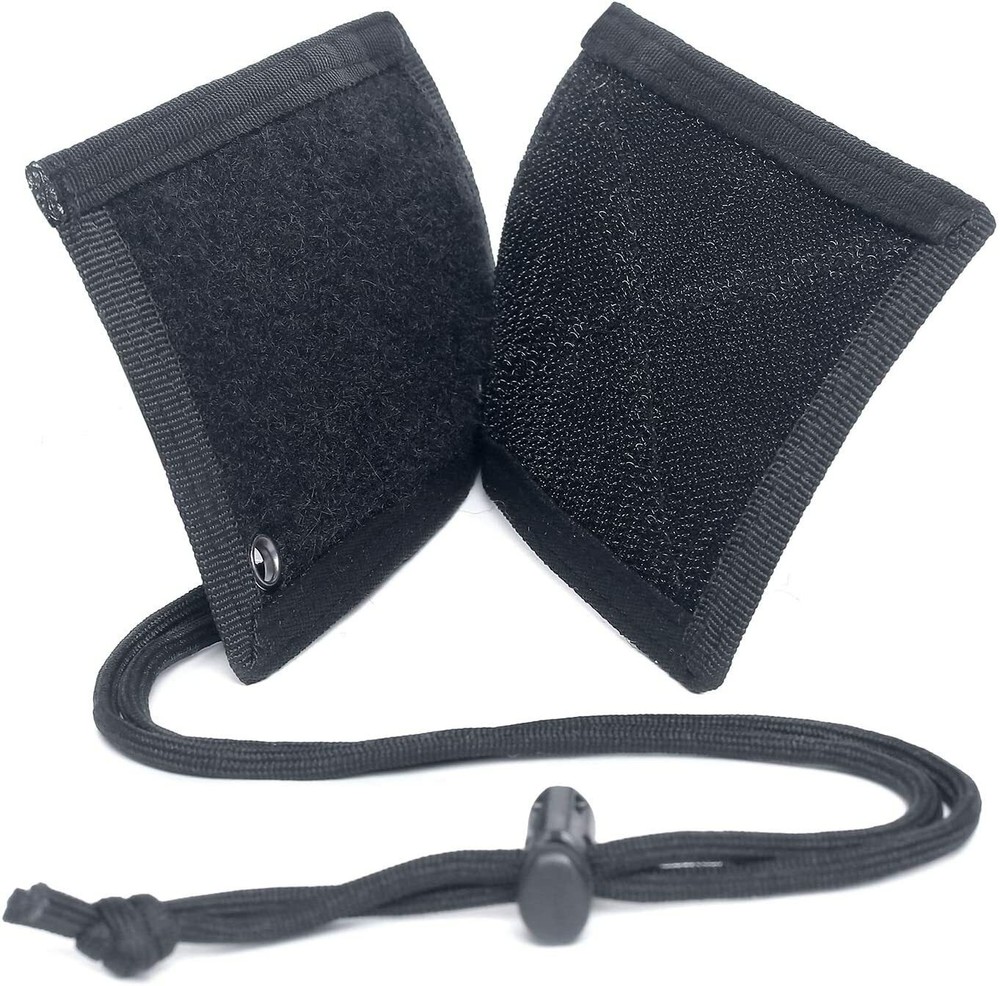 Tactical ID Card Holder Hook&Loop Patch Badge Holder Organizer with Neck Lanyard