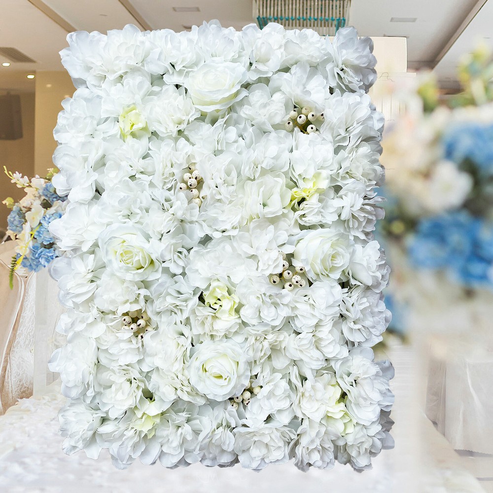 12x Artificial Flower Wall Panel Wedding Event Party Backdrop Flower Wall Panel