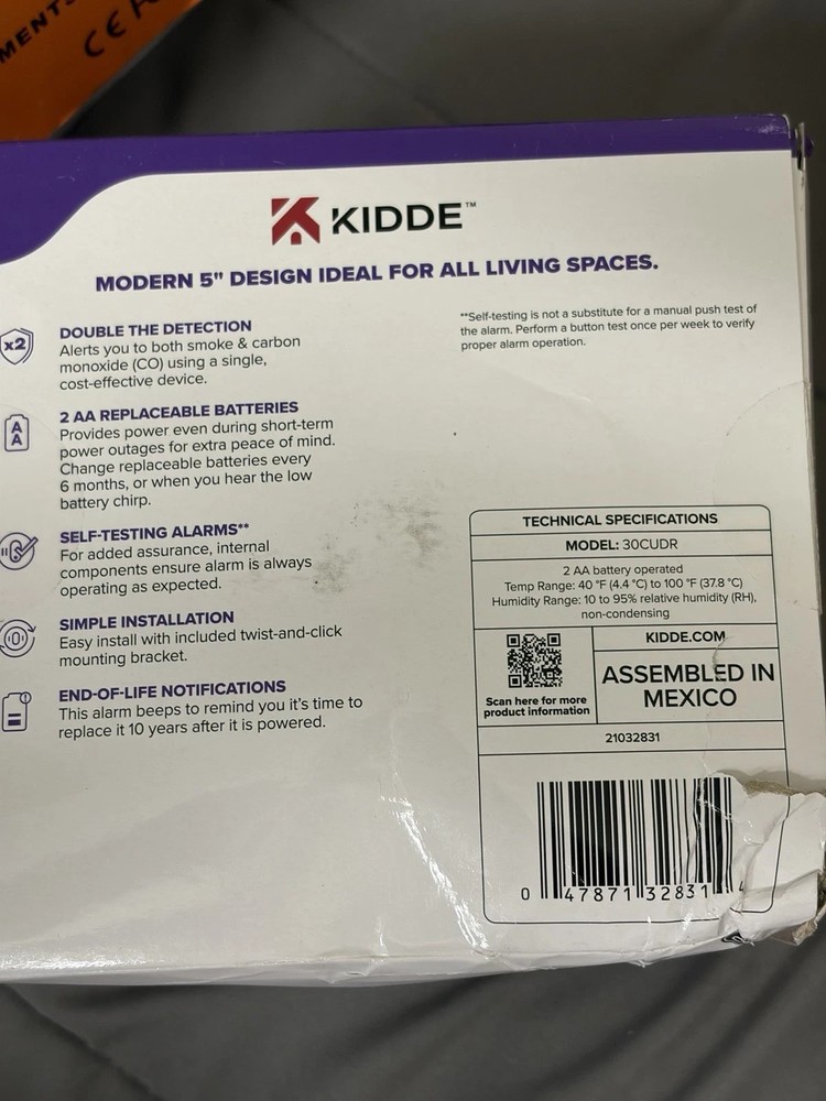 2Pack Kidde 30CUDR Smoke & Carbon Monoxide Detector AA Battery