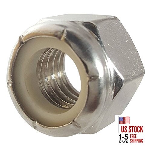 Nylon Insert Hex Lock Nuts - #12-24 (100-Pack) Stainless 12-24 (100 Pack)