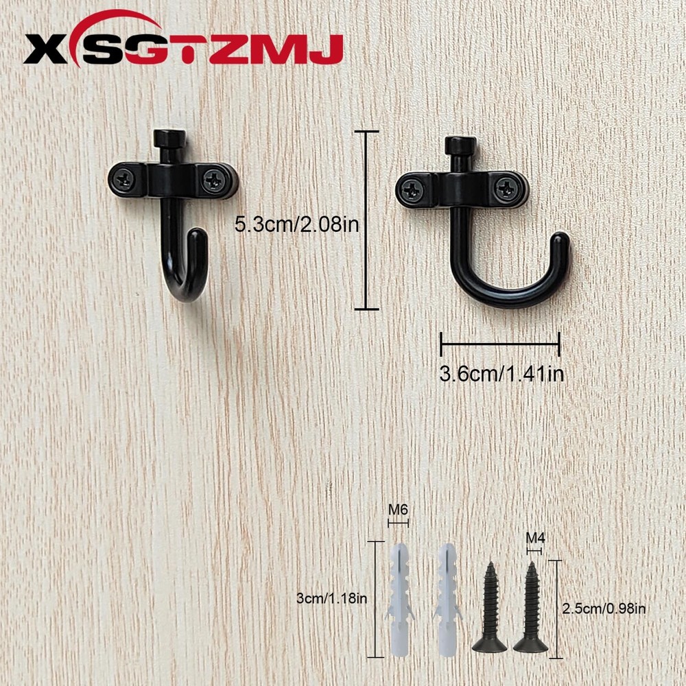 10Pcs Swivel Coat Hook 180°Rotatable, Folding Hook for Hanging Coats, Backpac...