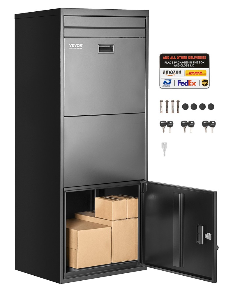 VEVOR Package Delivery Boxes for Outside 47.2 in Anti-Theft Lockable Parcel Drop
