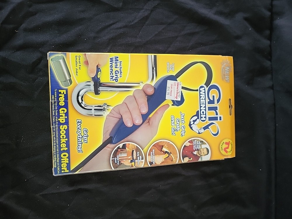2-pc. GRIP WRENCH SET, ADJUSTABLE RUBBER STRAP