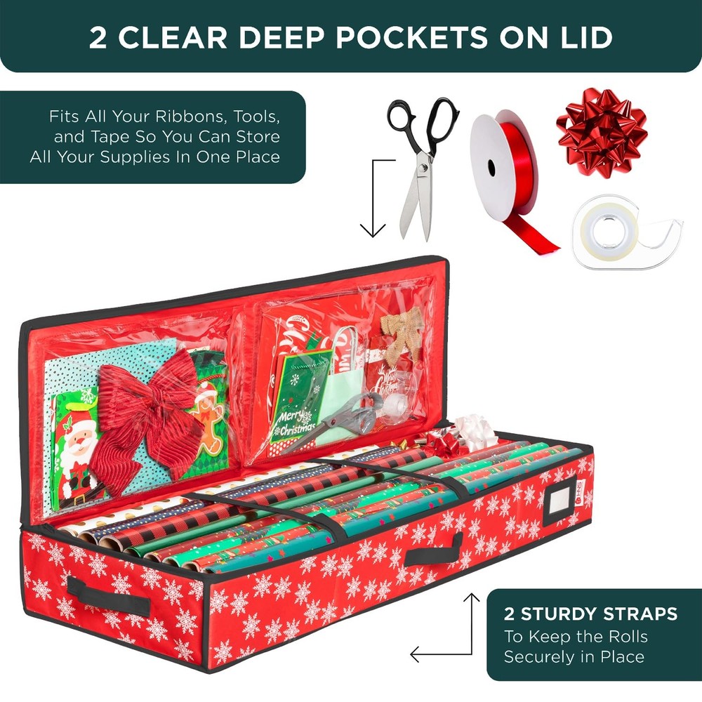New Best HOLDN STORAGE Premium Wrapping Paper Storage Container - Durable 600D
