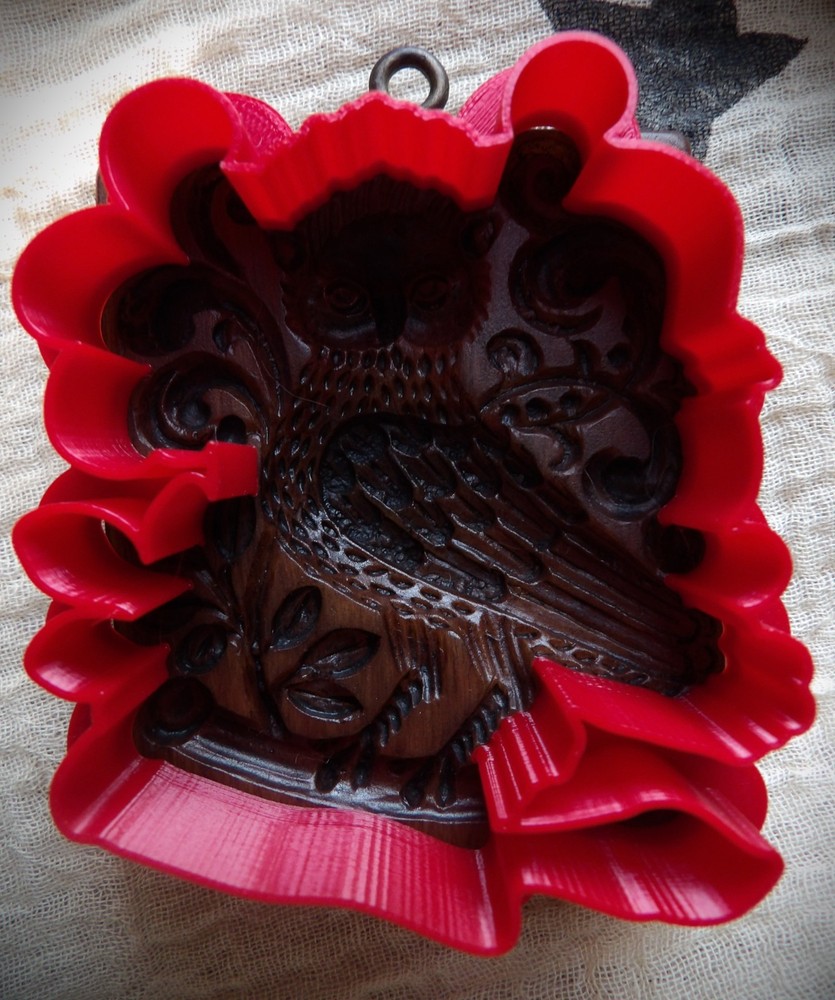 Springerle Cookie Mold Press Stamp - BAROQUE OWL