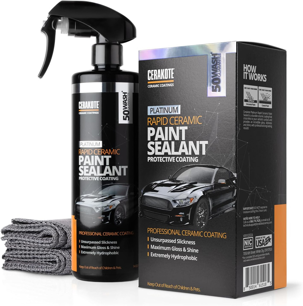 ® Platinum Rapid Ceramic Paint Sealant Spray (14 Oz.) - Maximum Gloss & Shine –