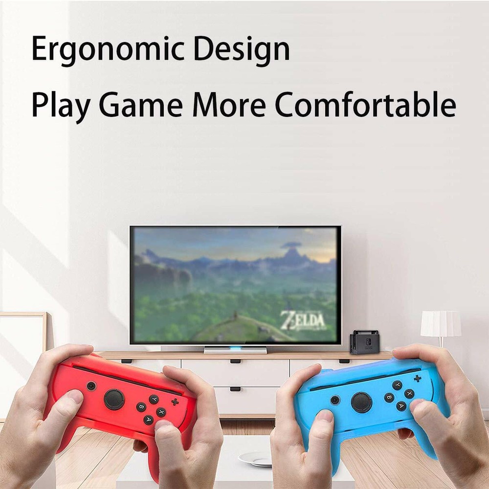 2 Pack Beastron Joy-Con Controller Handle Grip Kit For Nintendo Switch