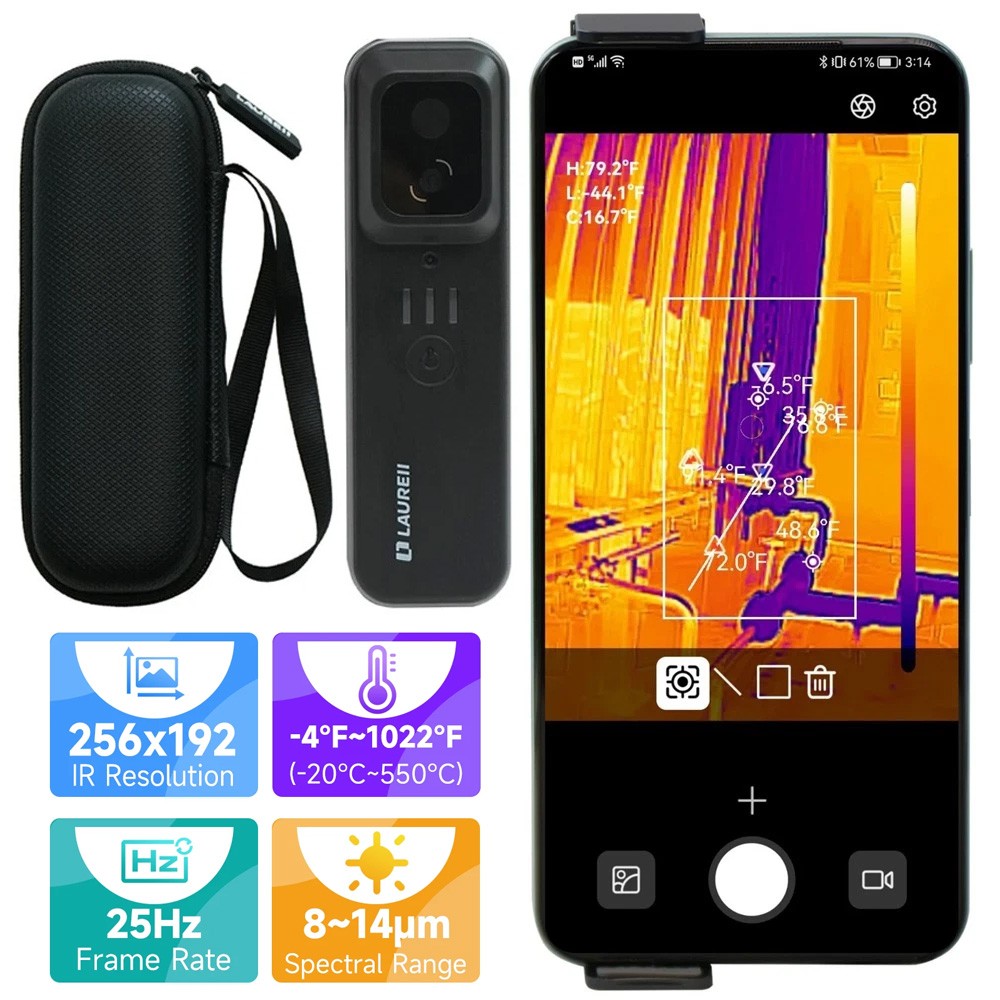 256*192 IR Resolution Wireless Thermal Camera for Android & iOS Smartphone WiFi