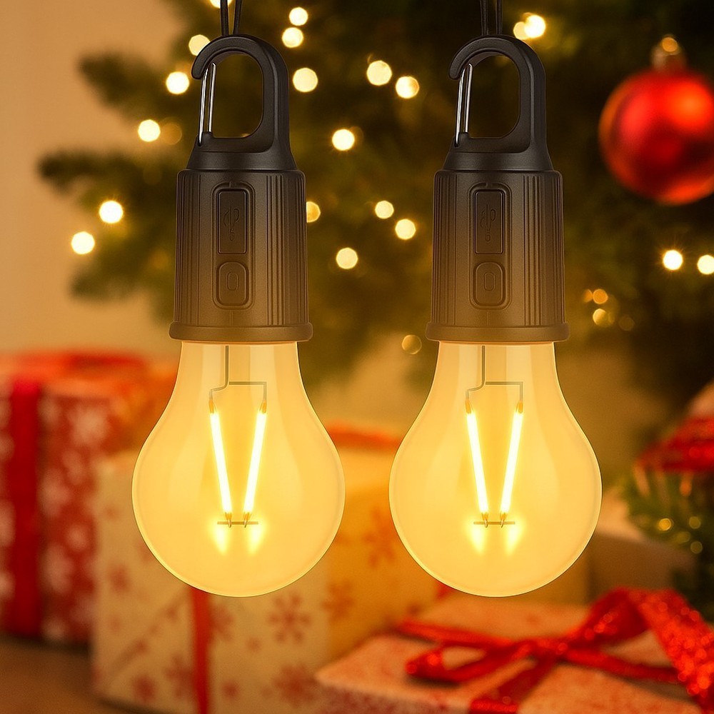 AntDau71® USB Type-C Rechargeable Bulb 3 Modes for Camping - 2 Pieces