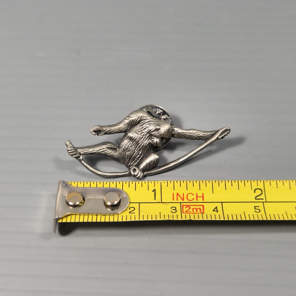 Pewter Orangutan Lapel Hat Jacket Pin Brooch