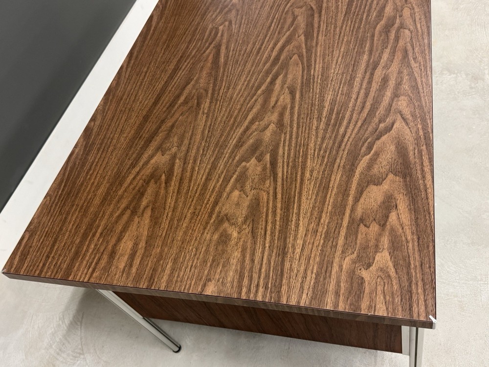 Walnut And Formica Mid Century Modern Desk