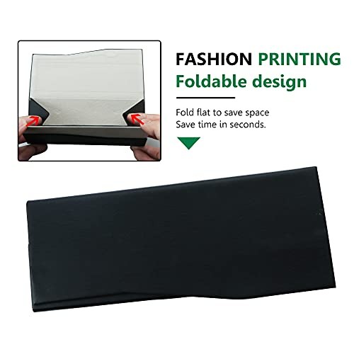 2 Pack Eyeglass Case Hard Shell with Foldable Design, Zdqtdh_black(2 Pack)