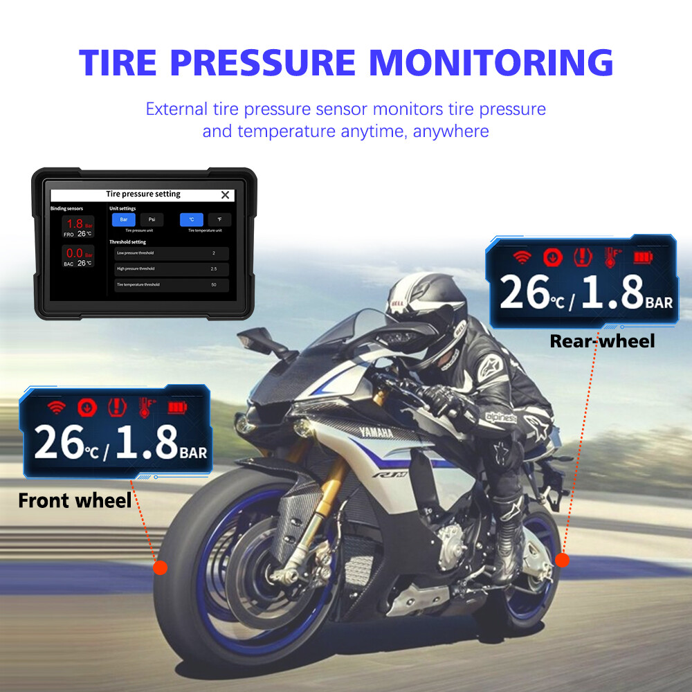 5Inch Linux System Motorcycle Navigator Buildin Carplay&Android Auto WaterProof