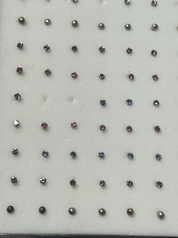 .925 Sterling Silver Nose Studs, (Small Tiny ) ~