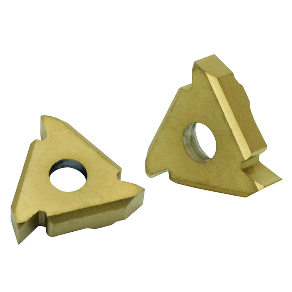 10Pc Indexable Tin Inserts 11ER A60 Carbide Threading Threader Lathing SER3 Bits