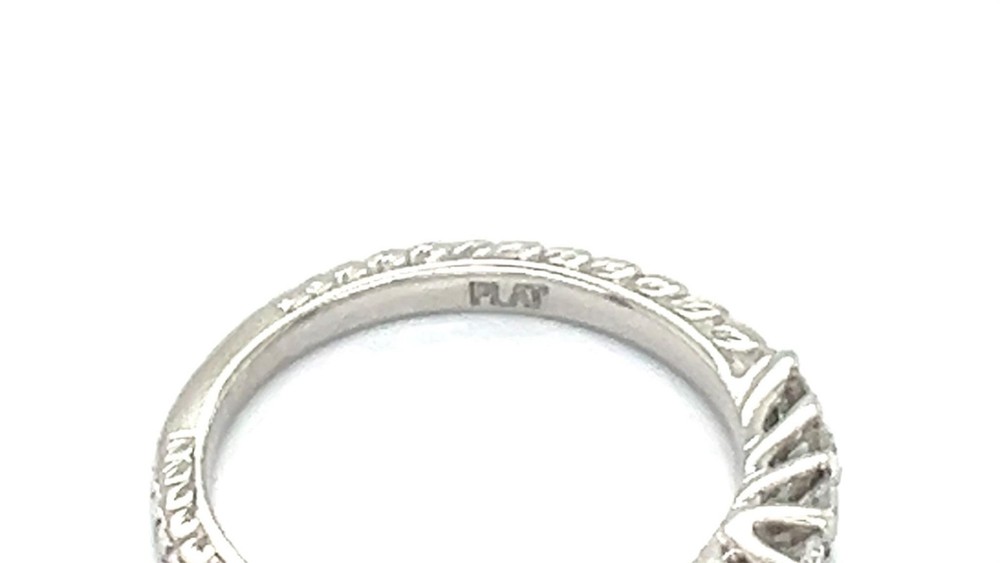 Scott Kay Diamond Stack Wedding Band Ring Platinum Size 5.5