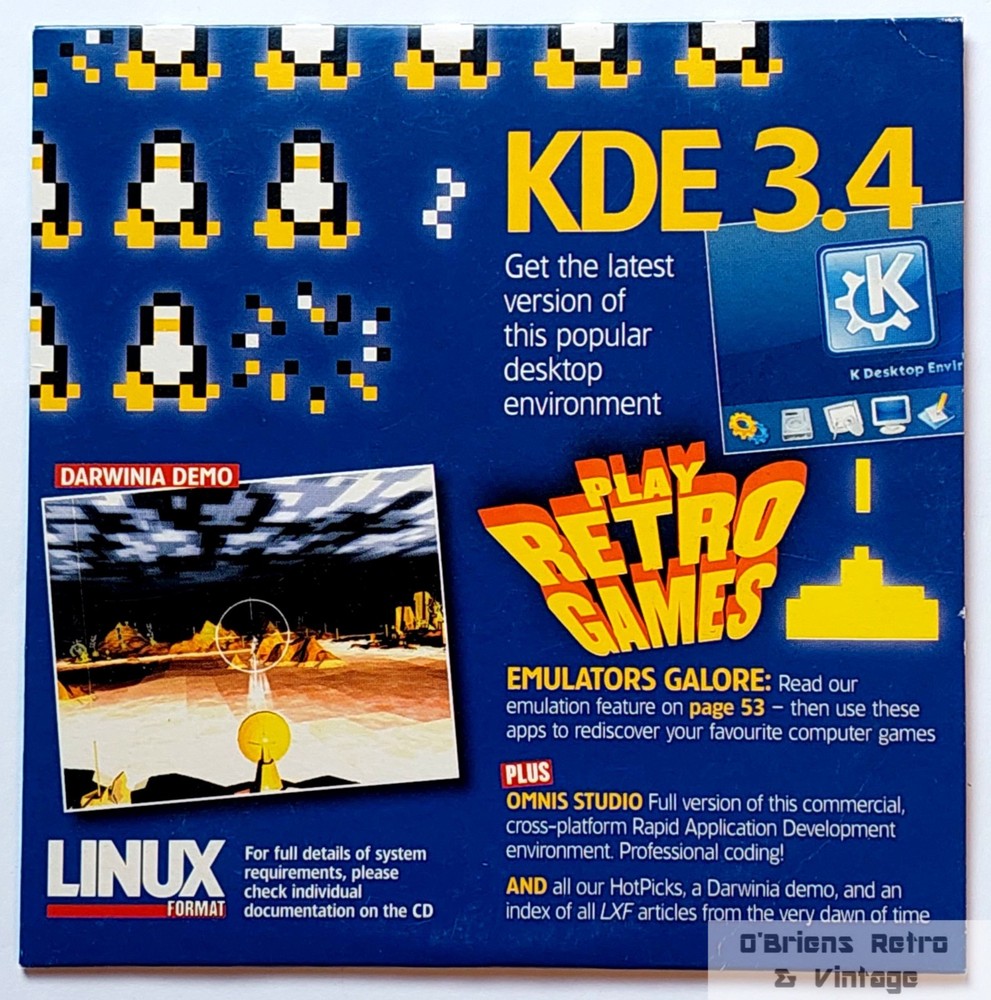 Linux Format Issue 69 – KDE 3.4, Retro Game Emulators, Omnis Studio – Cover CD