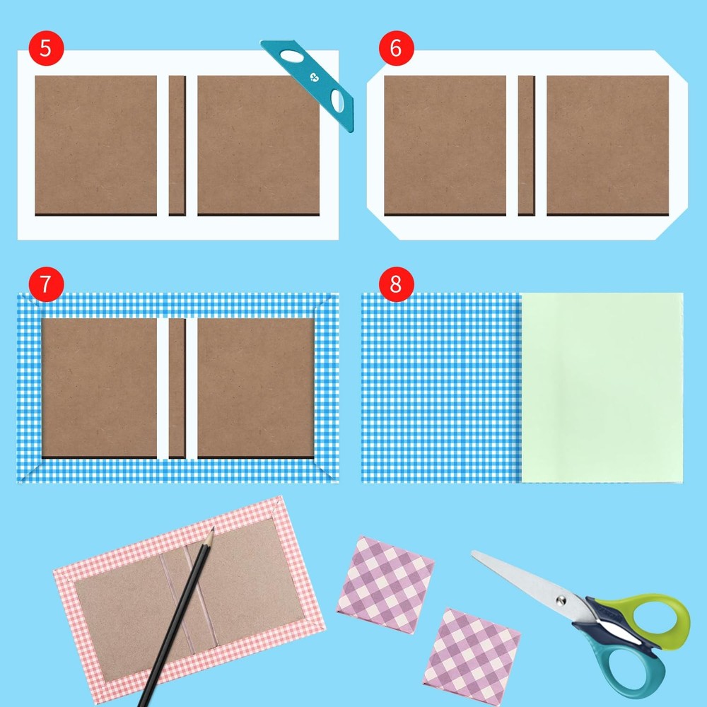 5 Pc Aluminum Bookbinding Tool Set Scrapbooking Binder Kit Ruler Miter Guide
