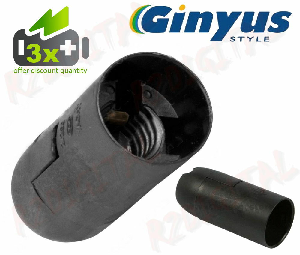 5pcs SMOOTH LAMP HOLDER E14 BLACK GINYUS FAST LAMP HOLDER BULB