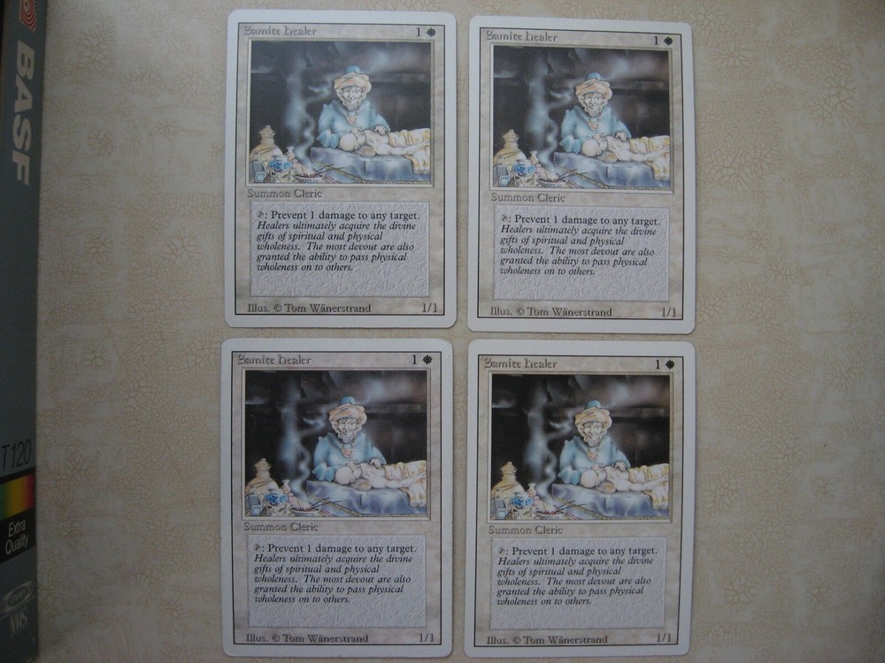 MTG --- Revised -- Samite Healer x4 -- MP -- (2 sets Available)