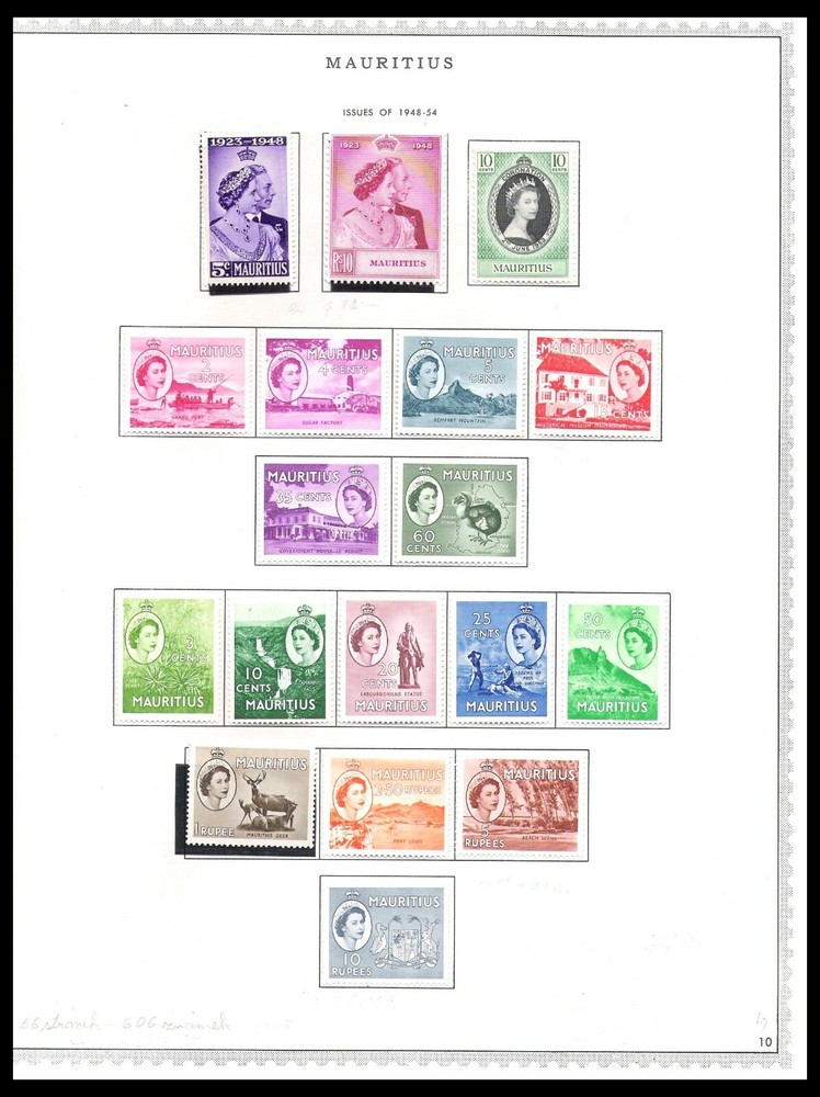 MAURITIUS 1948-66 ISSUE ON 2 PAGES (LHM/UHM) *CLEAN & FRESH*