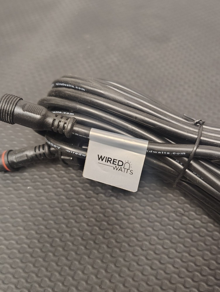 Wired Watts 20 Foot 3 Core Extension Black Ray Wu Connector