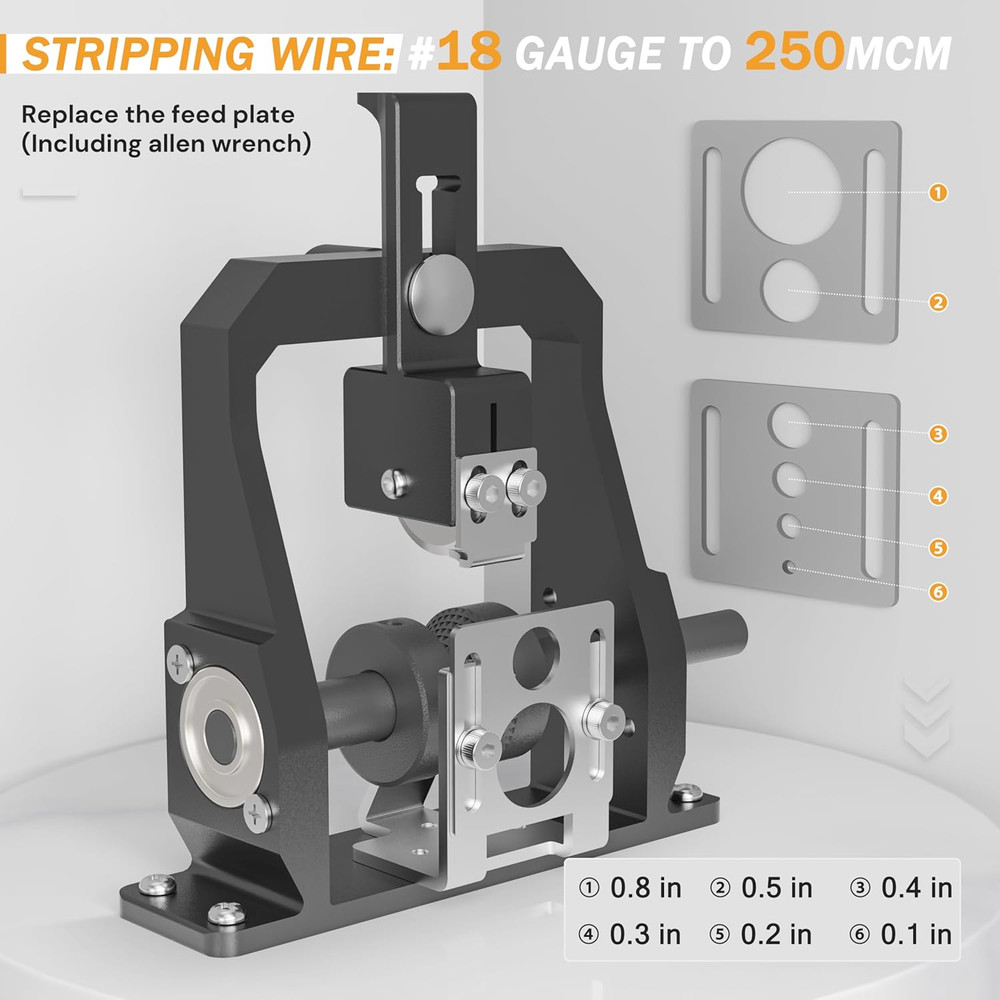 Adjustable Wire Stripper Machine，Professional Drill Powered Cable Stripping Tool