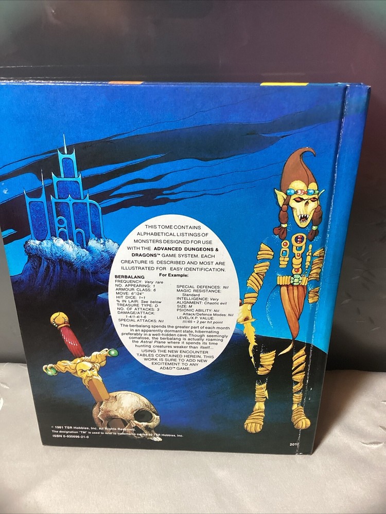 Vintage Advanced D&D 1981 1st. Ed Fiend Folio Guide