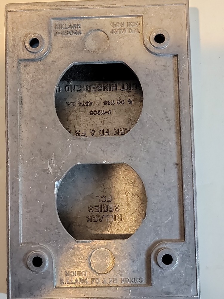 Killark Series FCL FD & FS Spring Hinged Box D-11904A. HTF