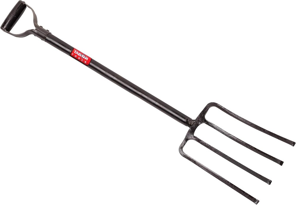 Digging Fork Steel Shaft Super Heavy Duty 4 Tine Spading Fork Virtually