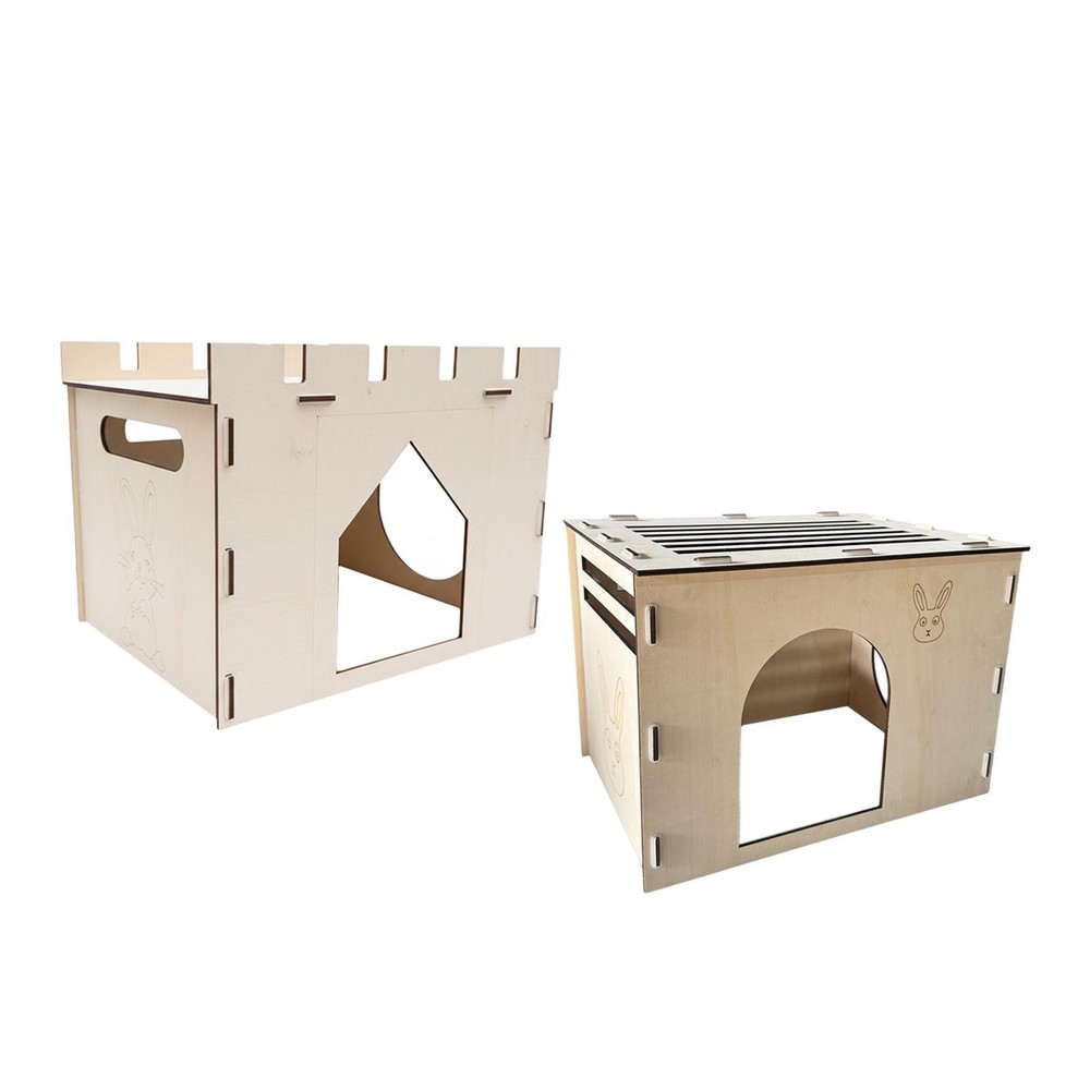 Rabbit House Large Detachable with Multiple Doors for Cat Hamsters Hedgehog
