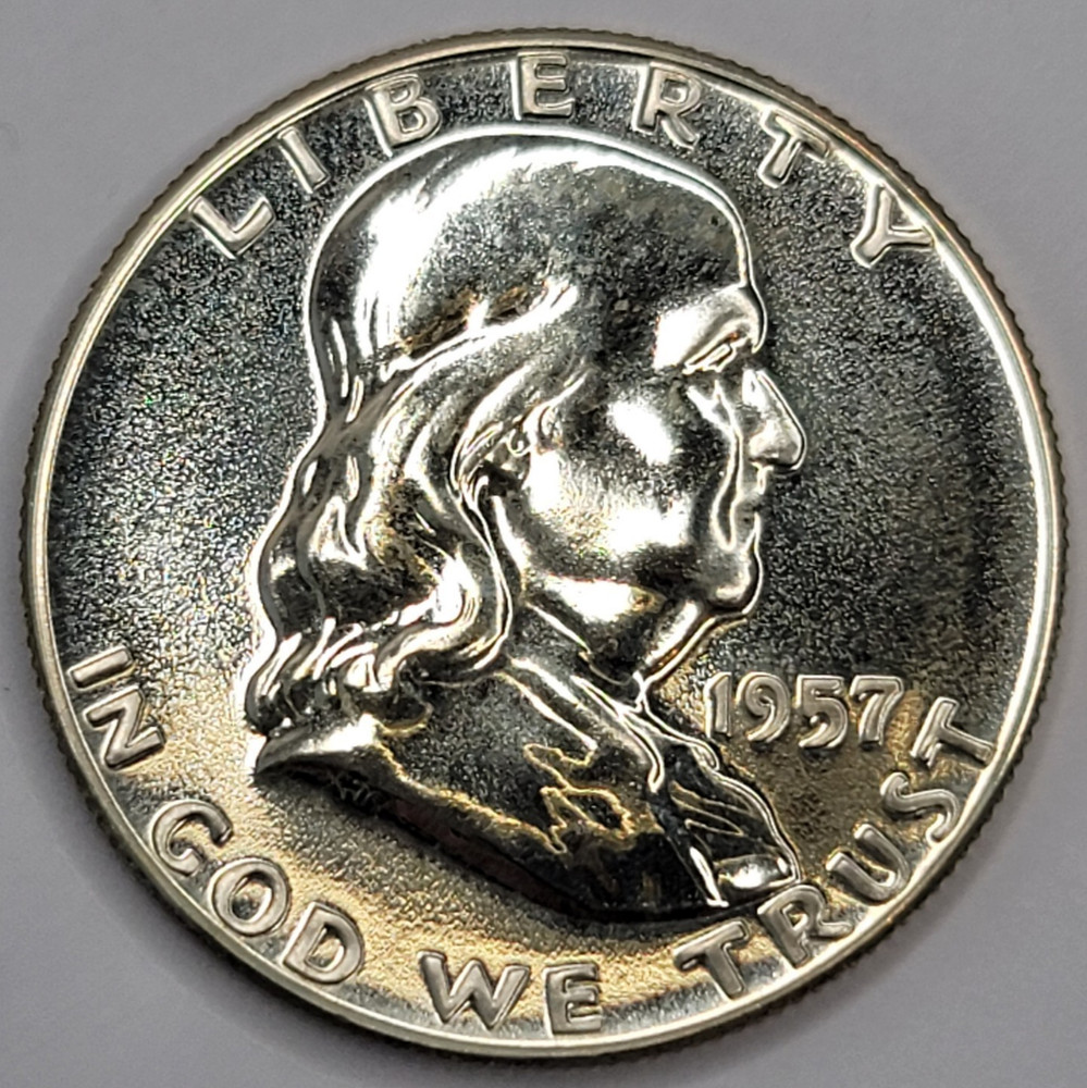 1957 Gem Proof Franklin Half Dollar 90% Silver