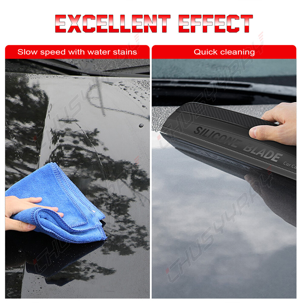 Auto Wiper Drying Blade Car Non-Scratch Silicone Squeegee for Water Removal Tool